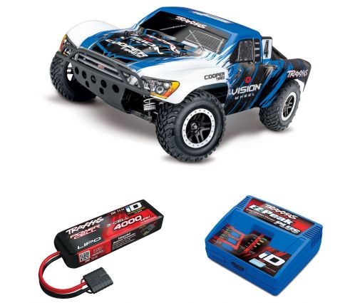 Pack Traxxas Slash 4x4 Vision + Chargeur + batterie 3s 4000 mAh