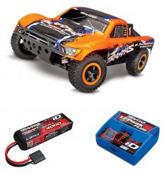 Pack Traxxas Slash 4x4 Orange + Chargeur + batterie 3s 4000 mAh