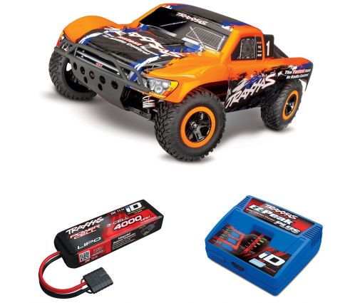 Pack Traxxas Slash 4x4 Orange + Chargeur + batterie 3s 4000 mAh