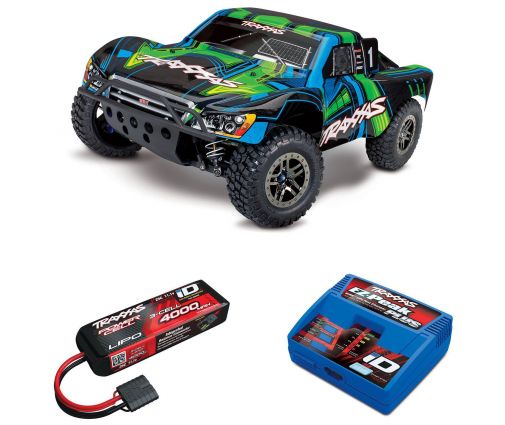 Pack Traxxas Slash Ultimate - 4x4 - Vert + Chargeur + batterie 3s 4000 mAh