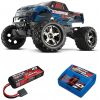 Pack Traxxas Stampede 4x4 bleu + Chargeur + batterie 3s 4000 mAh