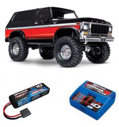 Pack Traxxas TRX-4 Bronco Rouge + Chargeur + batterie 2s 5800 mAh