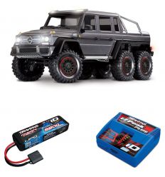 Pack Traxxas TRX-6 Mercedes Gris + Chargeur + batterie 2s 5800 mAh