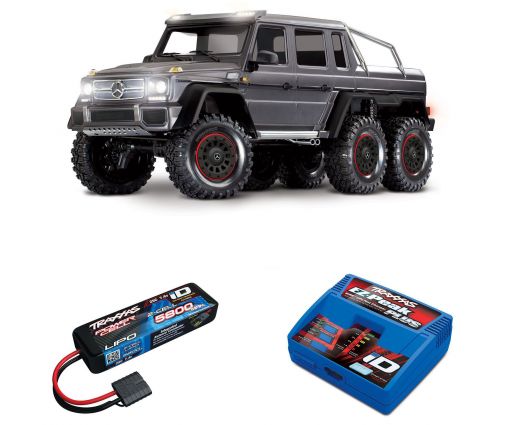 Pack Traxxas TRX-6 Mercedes Gris + Chargeur + batterie 2s 5800 mAh