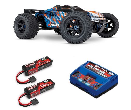 Pack Traxxas E-Revo 2.0 + Chargeur double + 2 batteries 5000 mAh