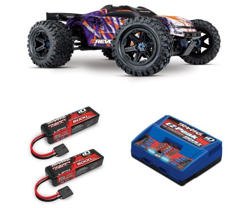 Pack Traxxas E-Revo 2.0 + Chargeur double + 2 batteries 5000 mAh