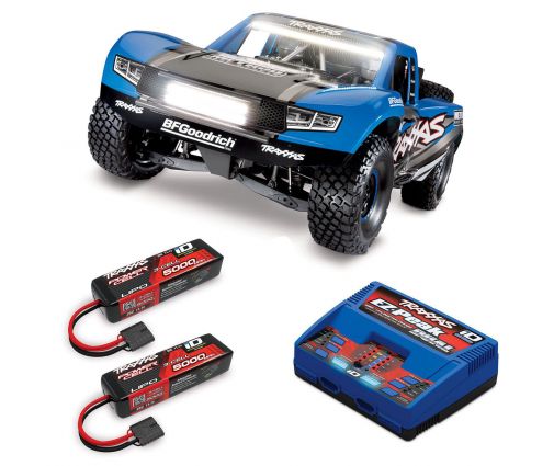 Pack Traxxas UDR Bleu LED + Chargeur double + 2 batteries 5000 mAh