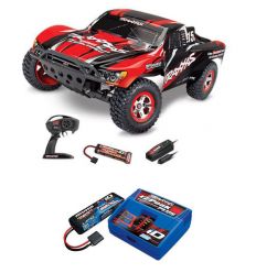 Pack Traxxas Slash 4x2 Rouge + Chargeur + batterie 2s 5800 mAh