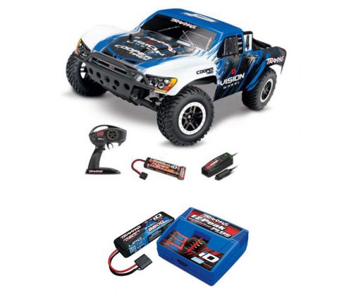 Pack Traxxas Slash 4x2 Vision + Chargeur + batterie 2s 5800 mAh