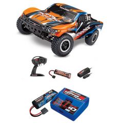 Pack Traxxas Slash 4x2 Orange X + Chargeur + batterie 2s 5800 mAh