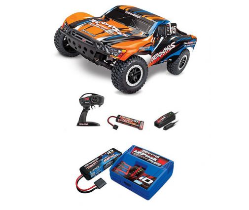 Pack Traxxas Slash 4x2 Orange X + Chargeur + batterie 2s 5800 mAh