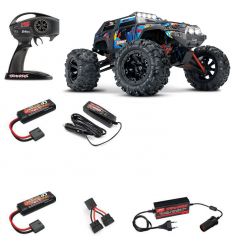 Pack Traxxas Summit 1/16 brushed Rock n'Roll + batterie + Alim 220v