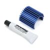Dissipateur thermique alu bleu pour moteur Brushless VELINEON 380 ( TRX3374 )