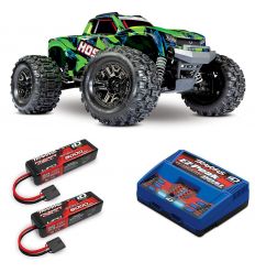 Pack Traxxas Hoss Vert + Chargeur double + 2 batteries 3s 5000 mAh