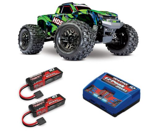 Pack Traxxas Hoss Vert + Chargeur double + 2 batteries 3s 5000 mAh