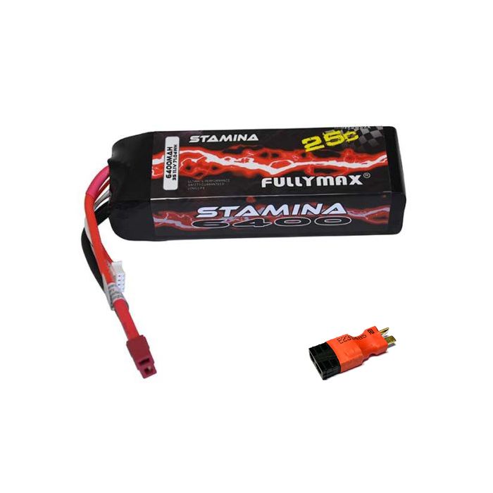 Batterie Lipo 11.1v ( 3s ) 6400 mAh 25C avec adaptateur Traxxas