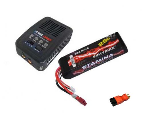 Pack Chargeur COBRA  E450 AC + Lipo 3S 4000MAH F2849X