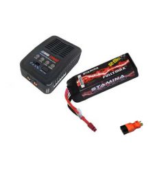 Pack Chargeur COBRA  E450 AC + Lipo 3S 6400MAH F2857X