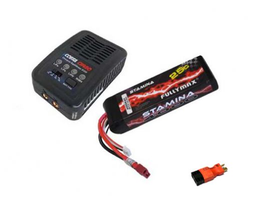 Pack Chargeur COBRA  E450 AC + Lipo 3S 5000MAH F2872X