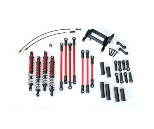 Kit bras / biellette long TRX-4 complet – rouge ( TRX8140R )