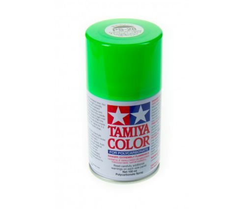 Peinture en bombe Tamiya de 100ml - PS28 Vert Fluo