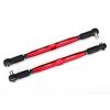 Biellettes Alu 7075-T6 anodisées rouge 157mm (2) X-Maxx ( TRX7748R )