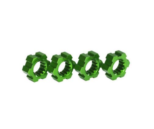 Hexagone de roues alu anodisés vert (4) X-Maxx ( TRX7756G )