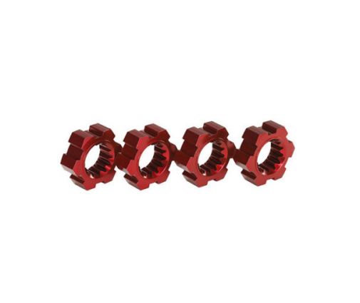Hexagone de roues alu anodisés rouge (4) X-Maxx ( TRX7756G )