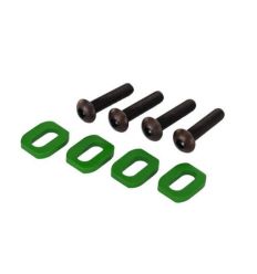 Rondelles de support moteur en alu anodisées vert (4) X-Maxx ( TRX7759G )