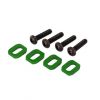 Rondelles de support moteur en alu anodisées vert (4) X-Maxx ( TRX7759G )