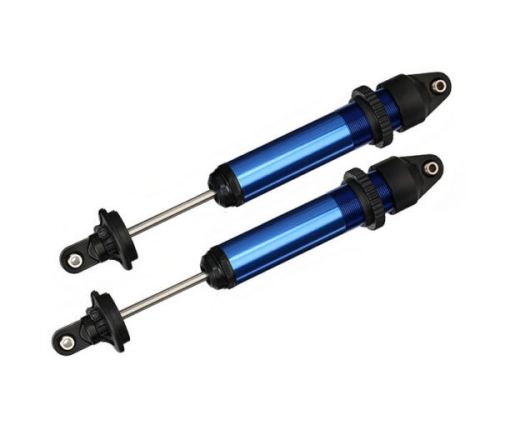 Amortisseurs GTX alu anodisé Bleu assemblés (sans ressorts) (X2) X-Maxx ( TRX7761 )