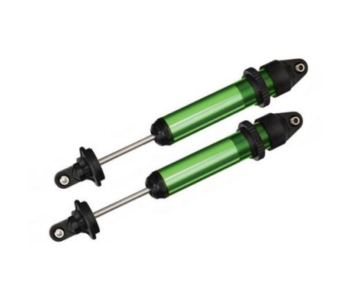 Amortisseurs GTX alu anodisé Vert assemblés (sans ressorts) (X2) X-Maxx ( TRX7761G )