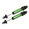 Amortisseurs GTX alu anodisé Vert assemblés (sans ressorts) (X2) X-Maxx ( TRX7761G )