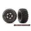 Roues montées collées noires SLEDGEHAMMER (2) Rustler ( TRX6792 )