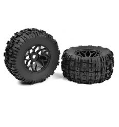 Team Corally - Off-Road 1/8 MT Tires - Mud Claws - Glued on Black Rims - 1 paire ( C-00180-612 )