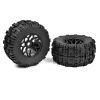 Team Corally - Off-Road 1/8 MT Tires - Mud Claws - Glued on Black Rims - 1 paire ( C-00180-612 )