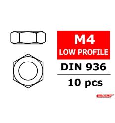 Team Corally - Écrou hexagonal bas - M4 - 10 pcs ( C-3104-40 )