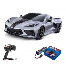 Pack Traxxas Corvette Grise + Chargeur + batterie 2s 5800 mAh