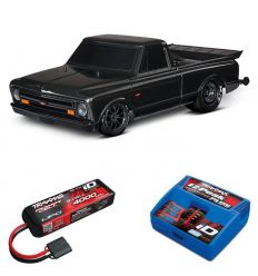 Pack Traxxas Drag Slash Noir + Chargeur + batterie 3s 4000 mAh