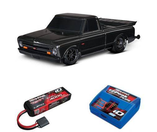 Pack Traxxas Drag Slash Noir + Chargeur + batterie 3s 4000 mAh