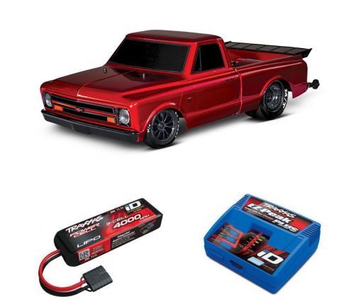 Pack Traxxas Drag Slash Rouge + Chargeur + batterie 3s 4000 mAh