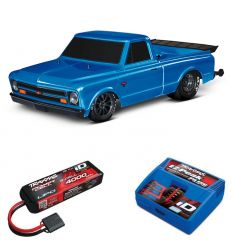 Pack Traxxas Drag Slash Bleu + Chargeur + batterie 3s 4000 mAh