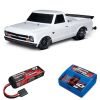 Pack Traxxas Drag Slash Blanc + Chargeur + batterie 3s 4000 mAh