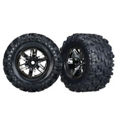 Roues Montées Collées Chromées noires  pour X-MAXX 8S ( TRX7772A )