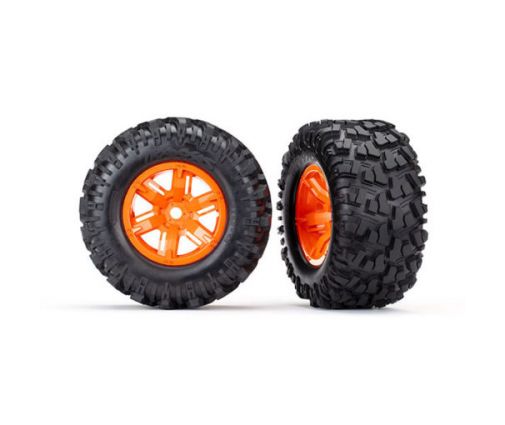 Roues Montées Collées orange pour X-MAXX 8S ( TRX7772T )