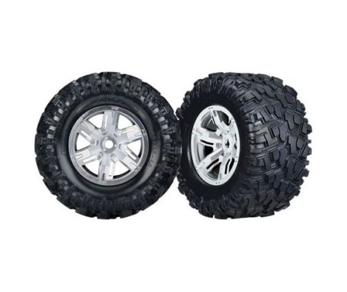 Roues Montées Collées Chromées Satin  pour X-MAXX 8S ( TRX7772R )