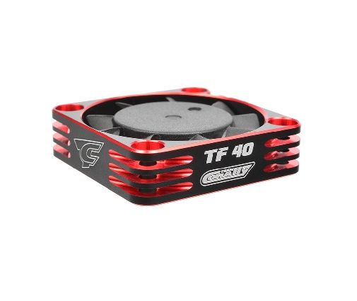 Team Corally - Ultra High Speed Cooling Fan TF-40 w/BEC connector - 40mm - Color Black - Red ( C-53112-1 )