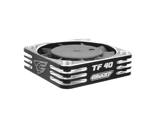 Team Corally - Ultra High Speed Cooling Fan TF-40 w/BEC connector - 40mm - Color Black - Silver ( C-53112-2 )