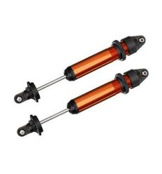 Amortisseurs GTX alu anodisé orange assemblés (sans ressorts) (X2) X-Maxx ( TRX7761R )