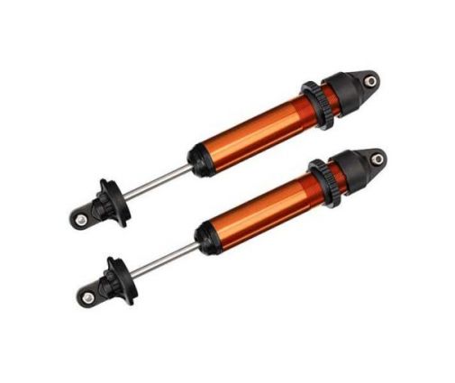 Amortisseurs GTX alu anodisé orange assemblés (sans ressorts) (X2) X-Maxx ( TRX7761R )